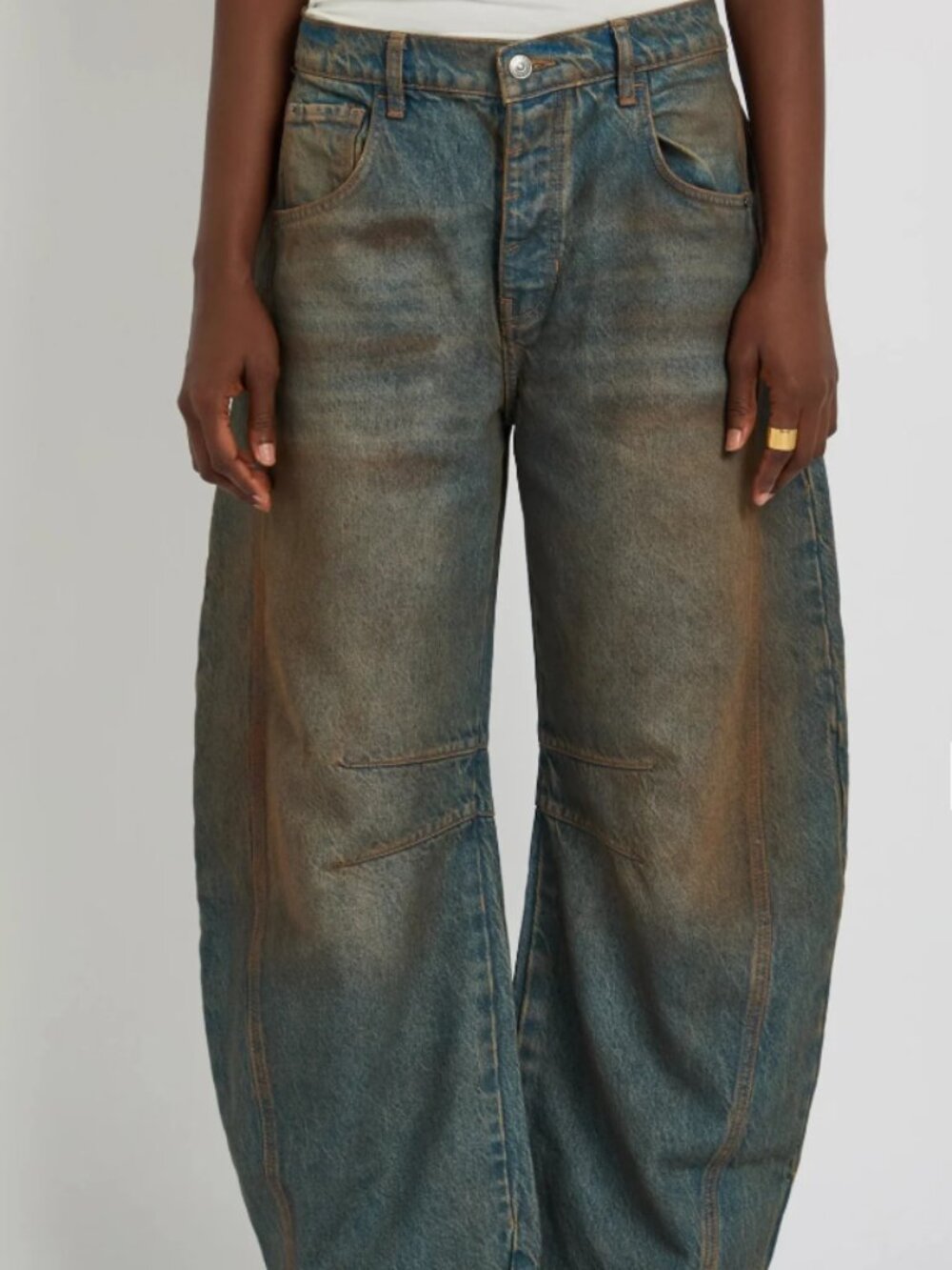 🤎NWT Free People Good Luck Mid-Rise Barrel Jeans - Picture 11 of 15